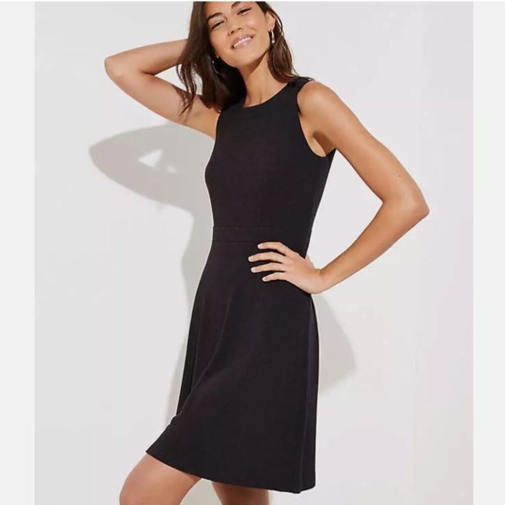 LOFT charcoal grey sleeveless dress, size 10